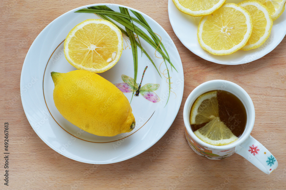 Black tea with lemon. Tonic. Source of vitamin C. Black tea with lemon. Tonic. Source of vitamin C.