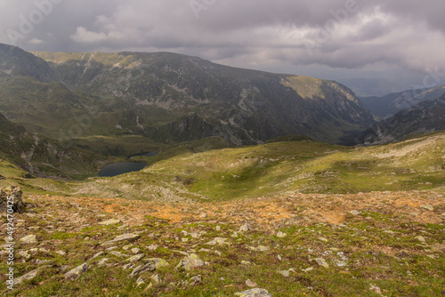 Landscape of Rila mountains with Urdini lakes, Bulgaria photo