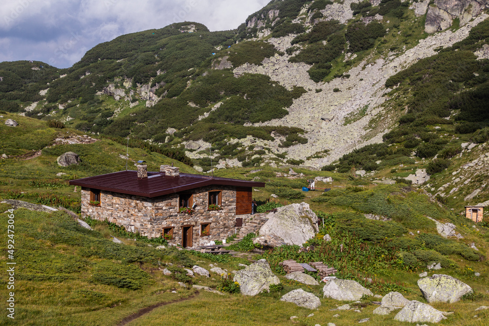 Gorski punkt mountain hut in Rila mountains, Bulgaria Gorski punkt mountain hut in Rila mountains, Bulgaria