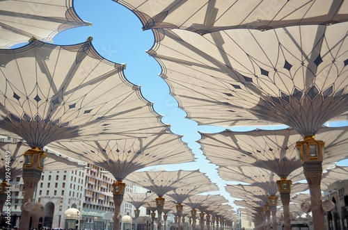 Medina Haram Piazza Umbrella Opened photo