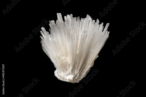 Принти на полотні Mesolite crystal poles mineral specimen