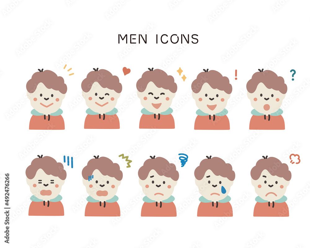 男性　表情セット