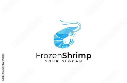 frozen shrimp logo design inspiration