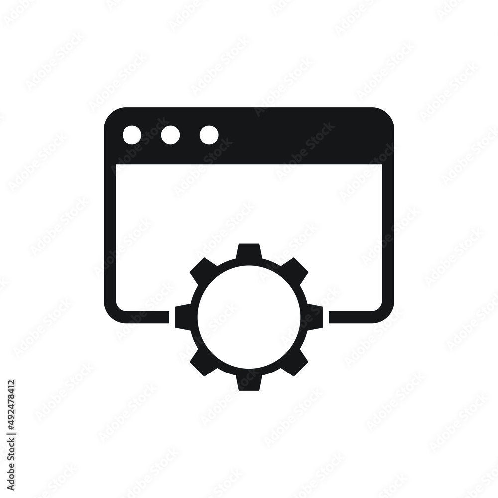 Webpage. Browser tab icon design isolated on white background. Webpage. Browser tab icon design isolated on white background.