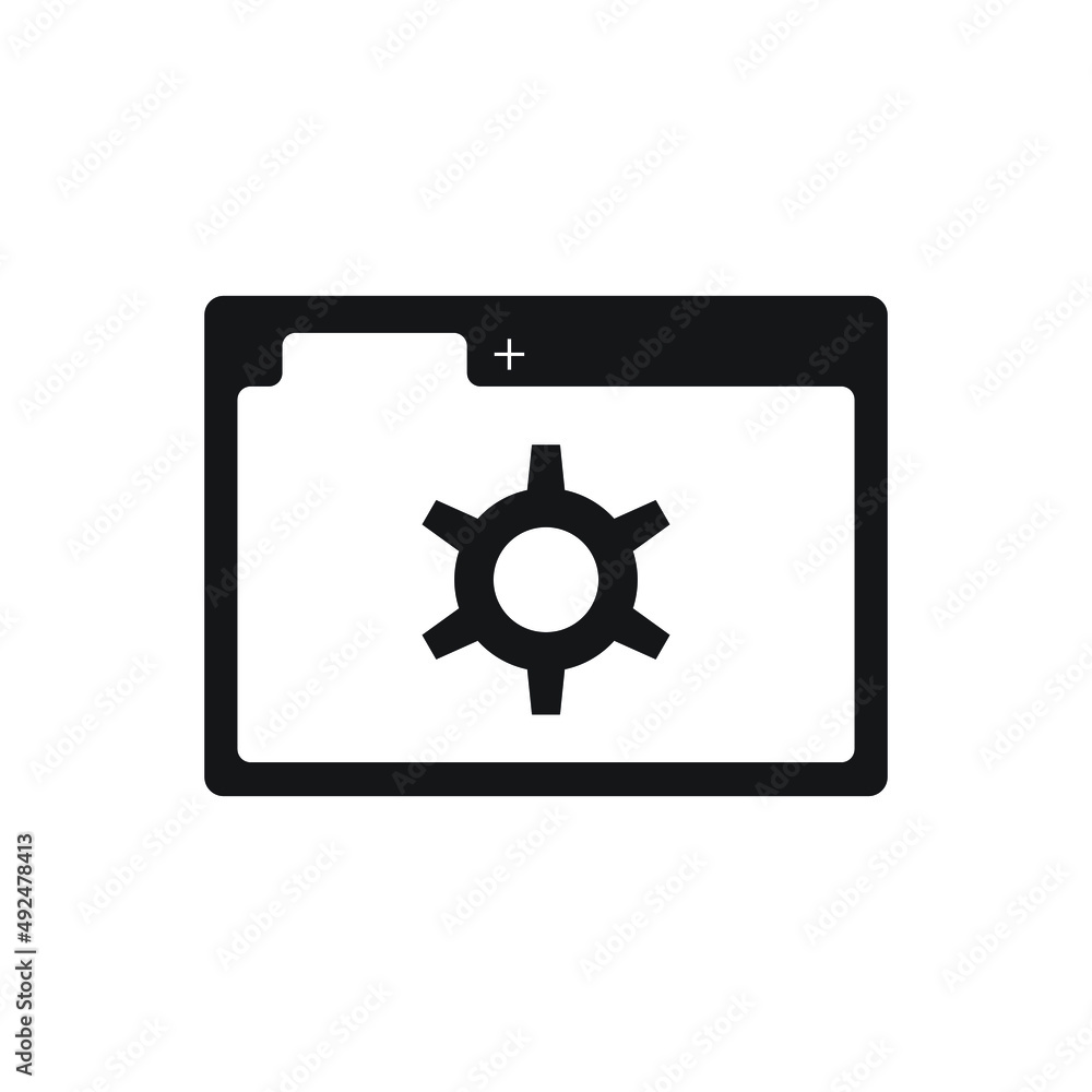 Webpage. Browser tab icon design isolated on white background. 
