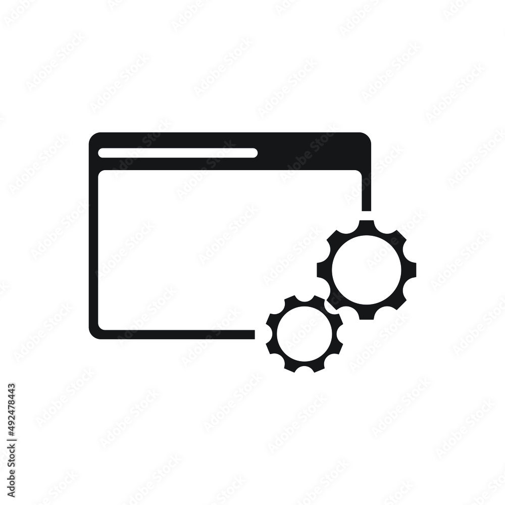 Webpage. Browser tab icon design isolated on white background. Webpage. Browser tab icon design isolated on white background.