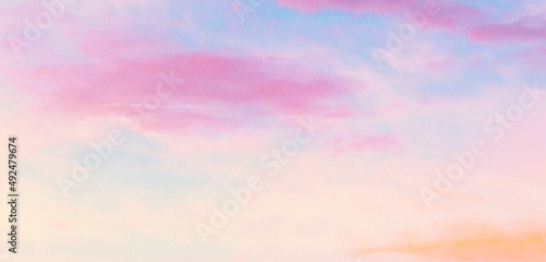 pink watercolor paper backg...