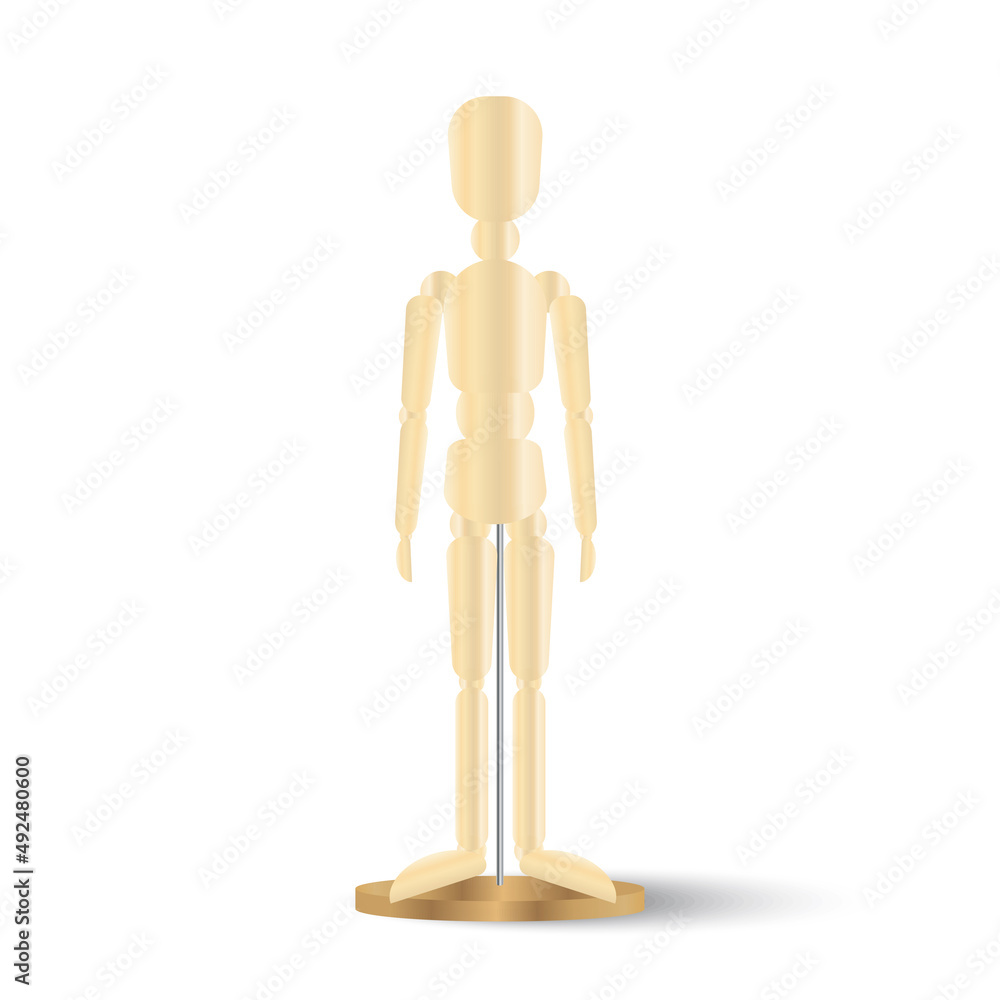 Realistic icon mannequin on white background. Vector illustration. stock image. Realistic icon mannequin on white background. Vector illustration. stock image.