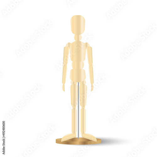 Realistic icon mannequin on white background. Vector illustration. stock image. 