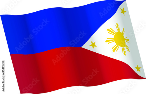Opposite side of Philippines flag vector photo