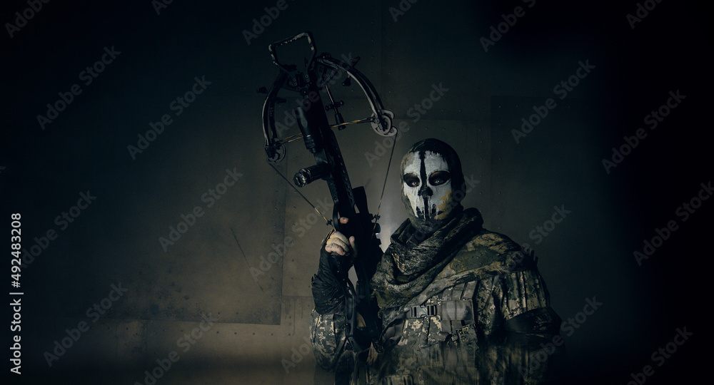 Fighter with a crossbow. Apocalypse Fighter with a crossbow. Apocalypse