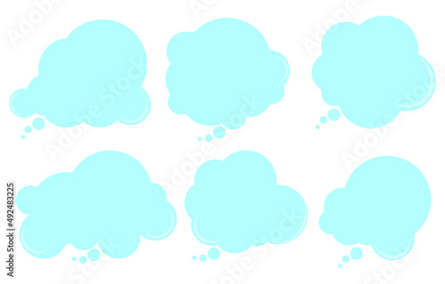 Set speech bubbles on white background.chat vector doodle message or communication icon Cloud speaking for comics and minimal message dialog