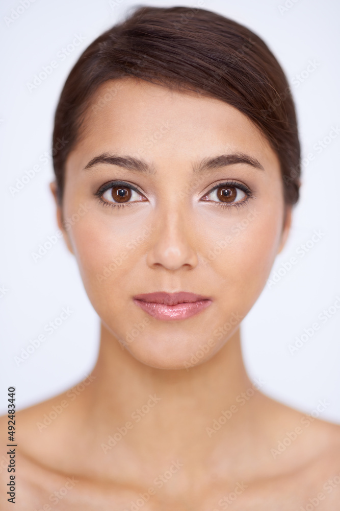 The combination of natural beauty and great skin care. Closeup portrait of a gorgeous young woman. The combination of natural beauty and great skin care. Closeup portrait of a gorgeous young woman.