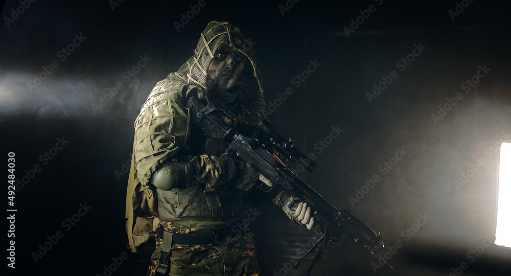 Fighter with a crossbow. Apocalypse Fighter with a crossbow. Apocalypse