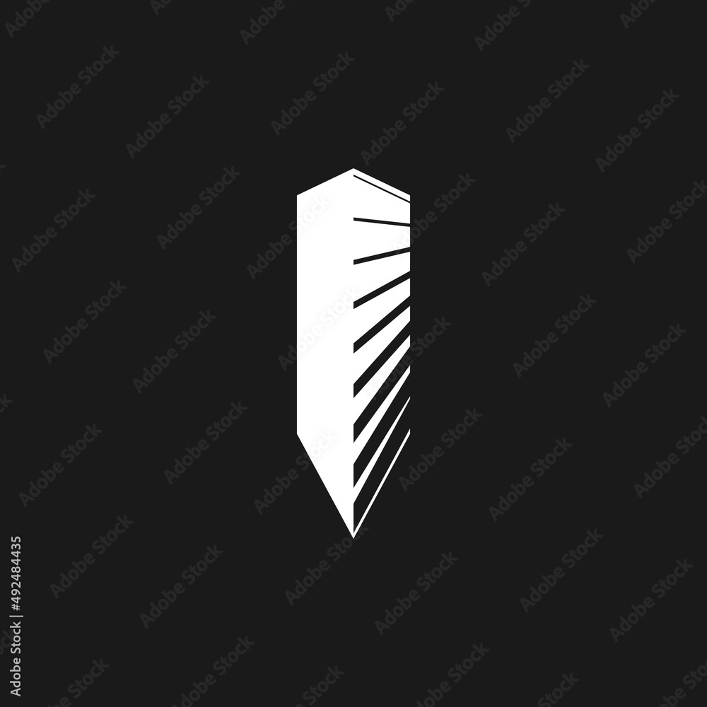 Retrowave aesthetics, a perspective skyscraper with stripes. Synthwave black and white skyscraper with stripes 1980s style. Retrowave design element for retrowave style projects. Vector Retrowave aesthetics, a perspective skyscraper with stripes. Synthwave black and white skyscraper with stripes 1980s style. Retrowave design element for retrowave style projects. Vector
