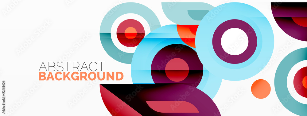 Rings and circles geometric abstract background for wallpaper, banner, backdrop Rings and circles geometric abstract background for wallpaper, banner, backdrop