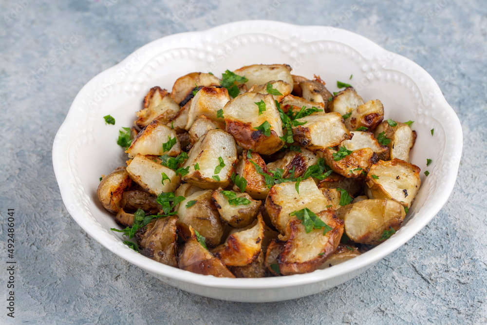 Homemade Roasted Jerusalem Artichoke Sunchokes with Garlic and Cheese Homemade Roasted Jerusalem Artichoke Sunchokes with Garlic and Cheese