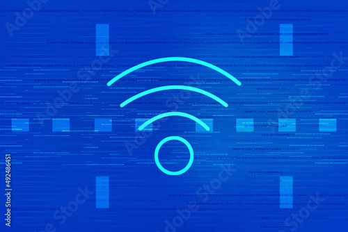 2d illustration WiFi symbol sign