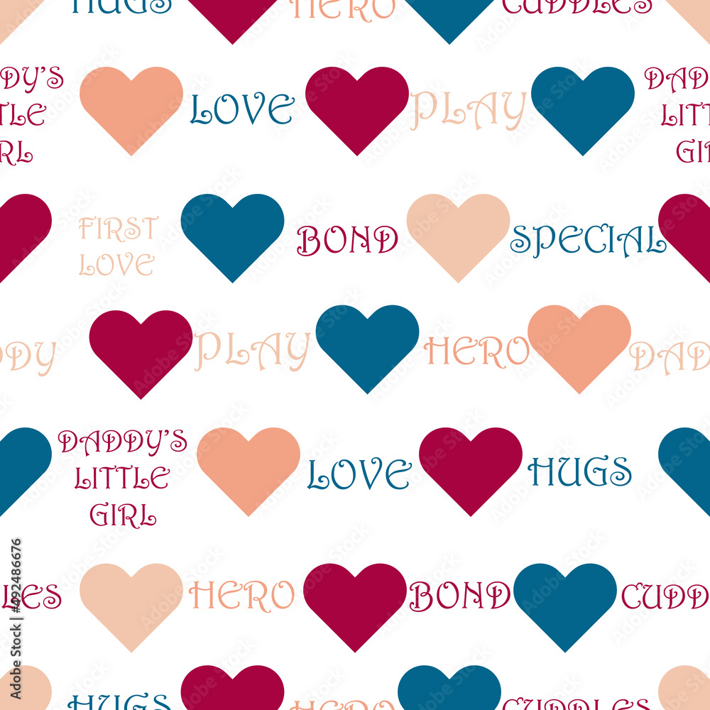 Seamless pattern of Fathers day