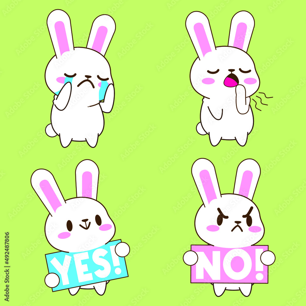 cute little bunny drawing cartoon, rabbit sticker cute little bunny drawing cartoon, rabbit sticker
