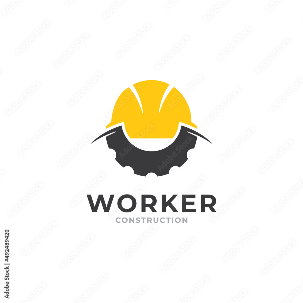 Element logo vector, Construct logo vector template. Helmet construction and gear design concept for building, architect, contractor, repair and landmark. Element logo vector, Construct logo vector template. Helmet construction and gear design concept for building, architect, contractor, repair and landmark.
