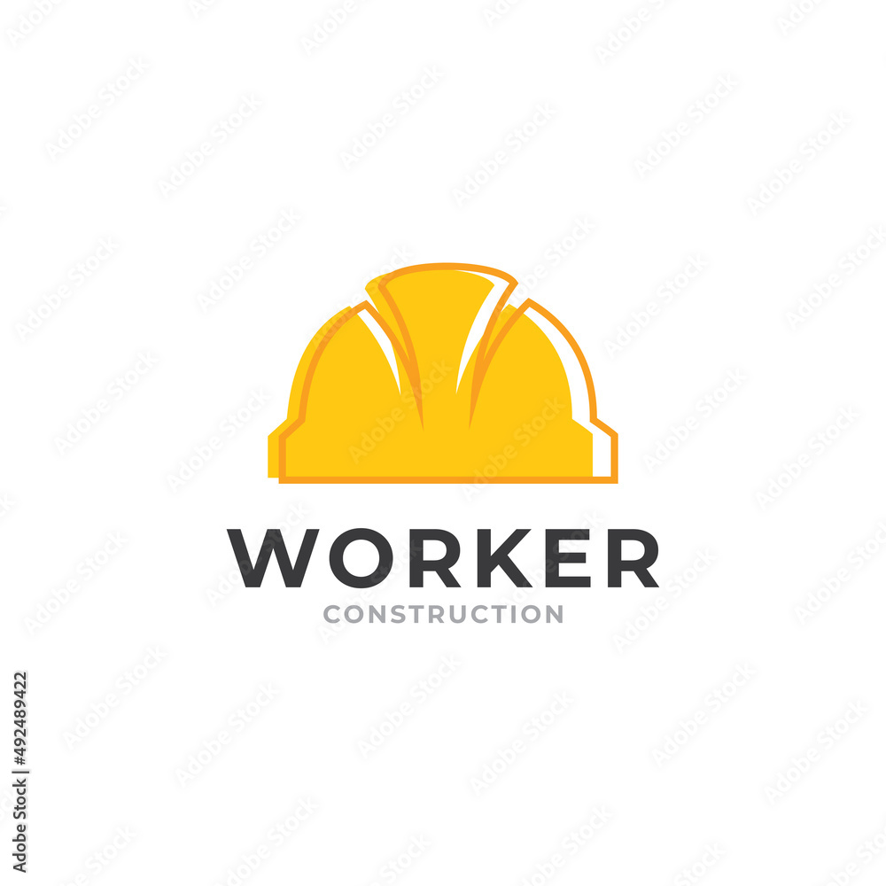 Fototapeta premium Element logo vector, Construct logo vector template. Helmet construction and gear design concept for building, architect, contractor, repair and landmark.