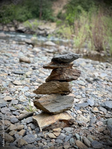 Stack of rocks near the creek