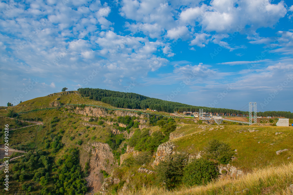 Naklejka premium panoramic bridge and tsalko canyon in georgia