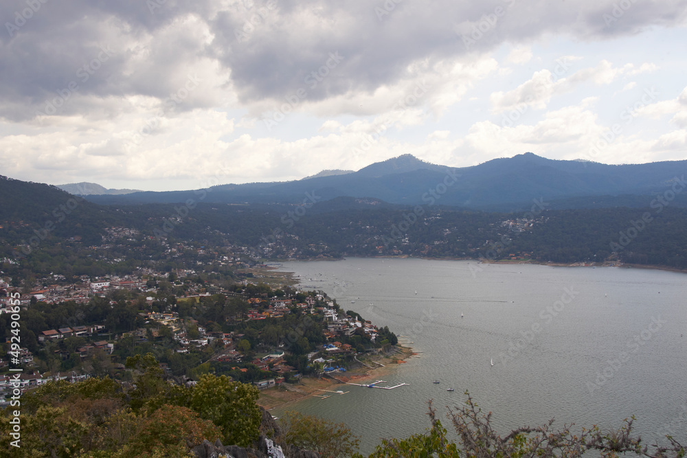 Beautiful view of the lake in Valle de Bravo in Mexico