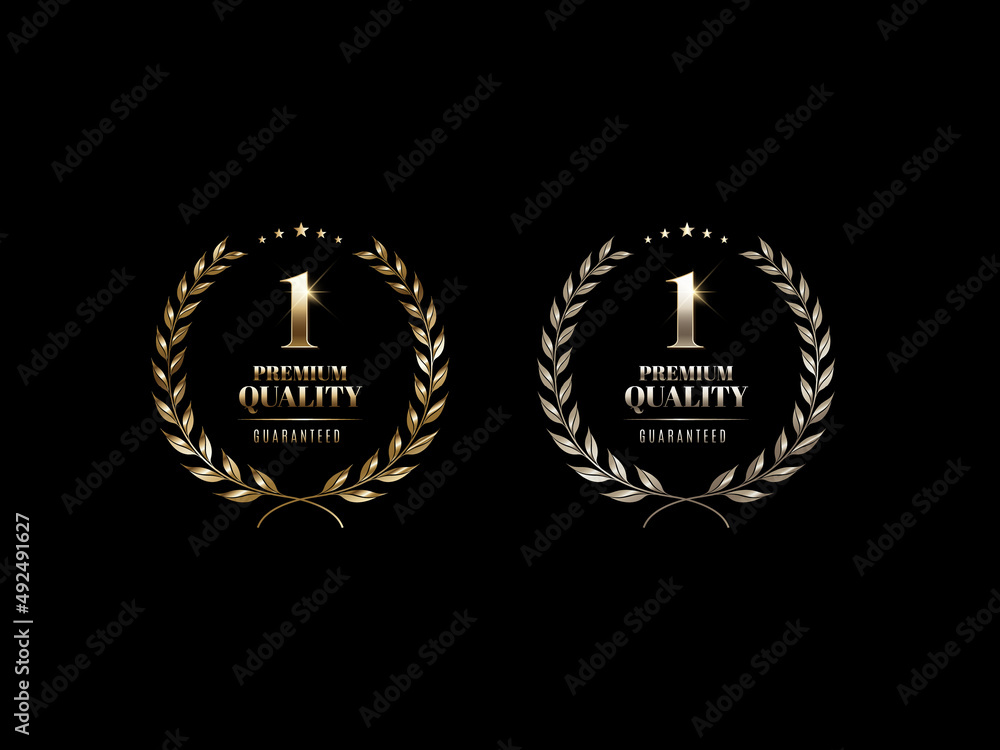 Fototapeta premium Luxury golden label and symbol