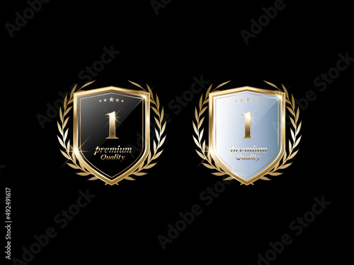 Luxury golden label and symbol