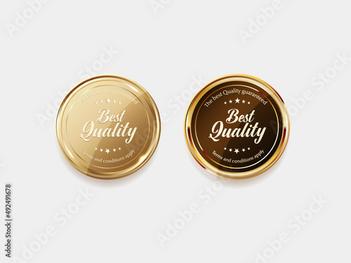 Luxury golden label and symbol photo