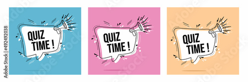 quiz time banner set