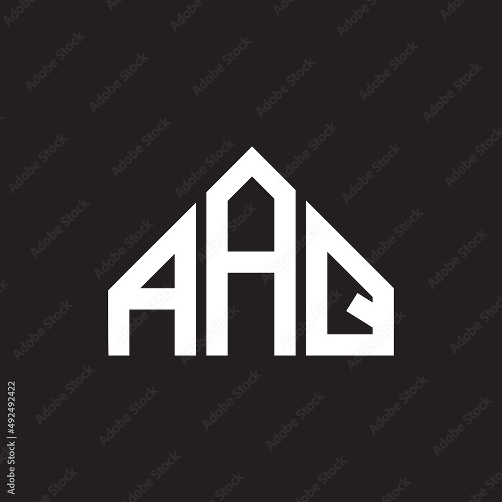 AAQ letter logo design on black background. AAQ creative initials letter logo concept. AAQ letter design. 