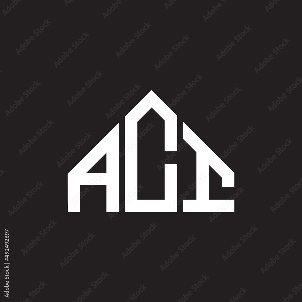 ACI letter logo design. ACI monogram initials letter logo concept. ACI letter design in black background. ACI letter logo design. ACI monogram initials letter logo concept. ACI letter design in black background.