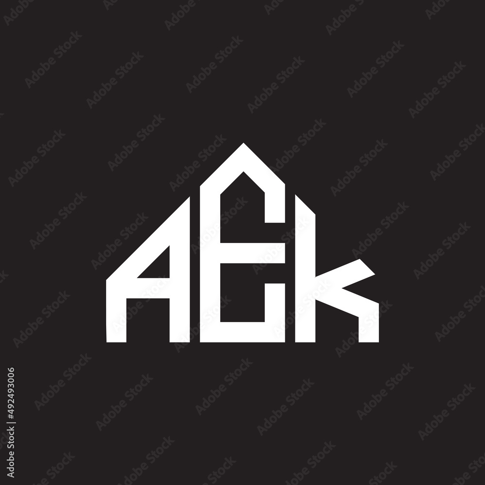 AEK letter logo design. AEK monogram initials letter logo concept. AEK letter design in black background. AEK letter logo design. AEK monogram initials letter logo concept. AEK letter design in black background.