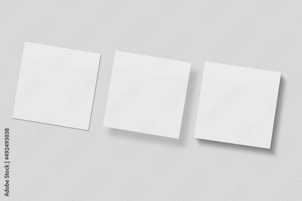 Blank Paper for Mockup. 3D Render. Blank Paper for Mockup. 3D Render.