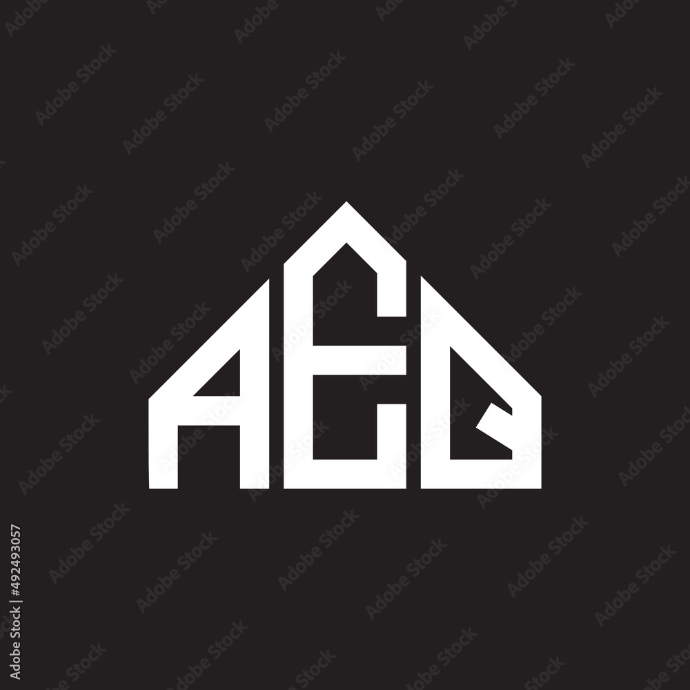 AEQ letter logo design. AEQ monogram initials letter logo concept. AEQ letter design in black background. AEQ letter logo design. AEQ monogram initials letter logo concept. AEQ letter design in black background.