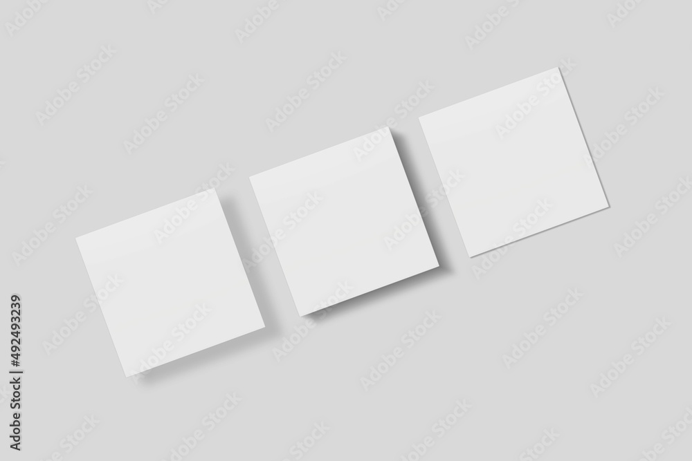 Blank Paper for Mockup. 3D Render. Blank Paper for Mockup. 3D Render.