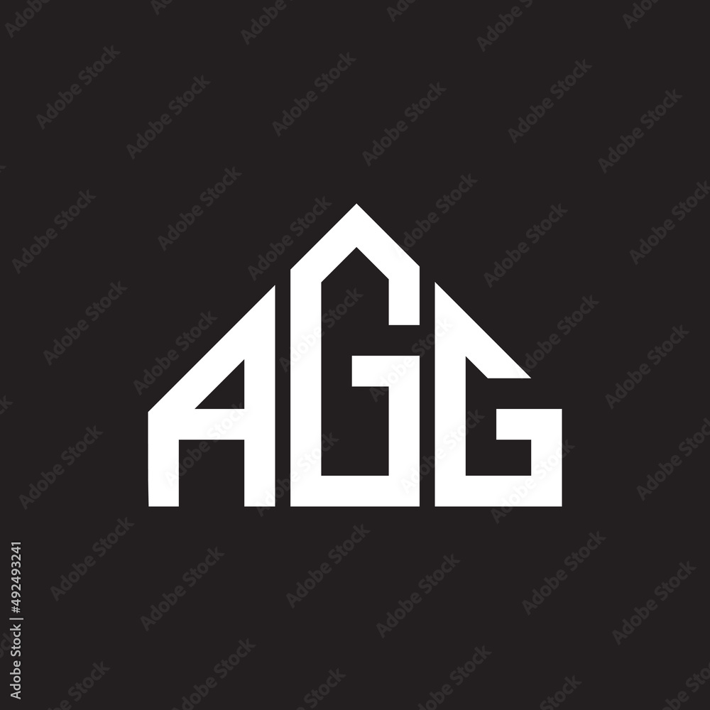 AGG letter logo design. AGG monogram initials letter logo concept. AGG letter design in black background.