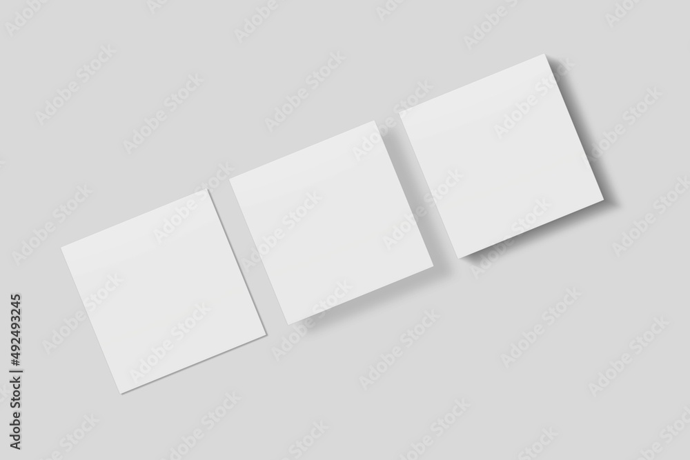 Blank Paper for Mockup. 3D Render. Blank Paper for Mockup. 3D Render.