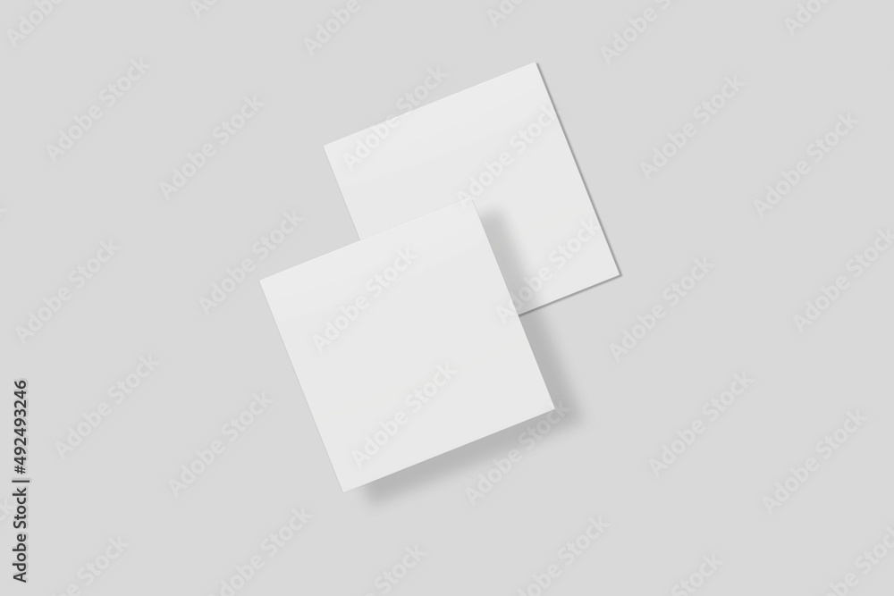Blank Paper for Mockup. 3D Render. Blank Paper for Mockup. 3D Render.