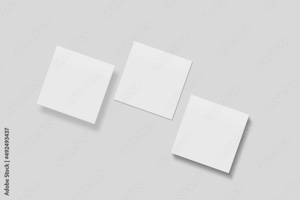 Blank Paper for Mockup. 3D Render. Blank Paper for Mockup. 3D Render.