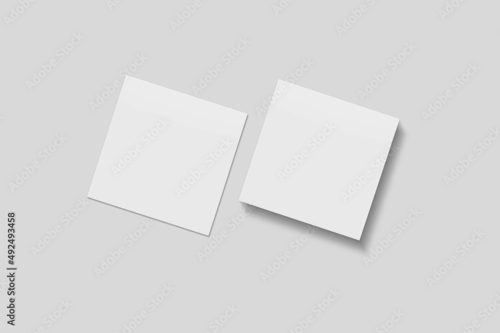 Blank Paper for Mockup. 3D Render. Blank Paper for Mockup. 3D Render.