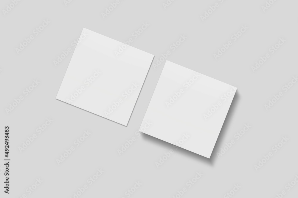 Blank Paper for Mockup. 3D Render. Blank Paper for Mockup. 3D Render.