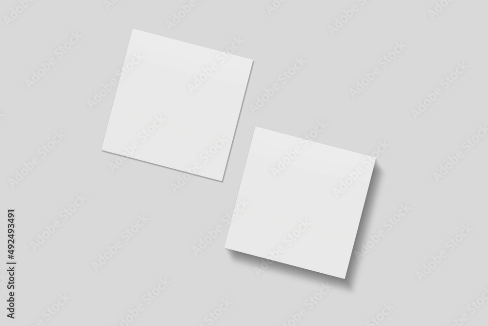 Blank Paper for Mockup. 3D Render. Blank Paper for Mockup. 3D Render.