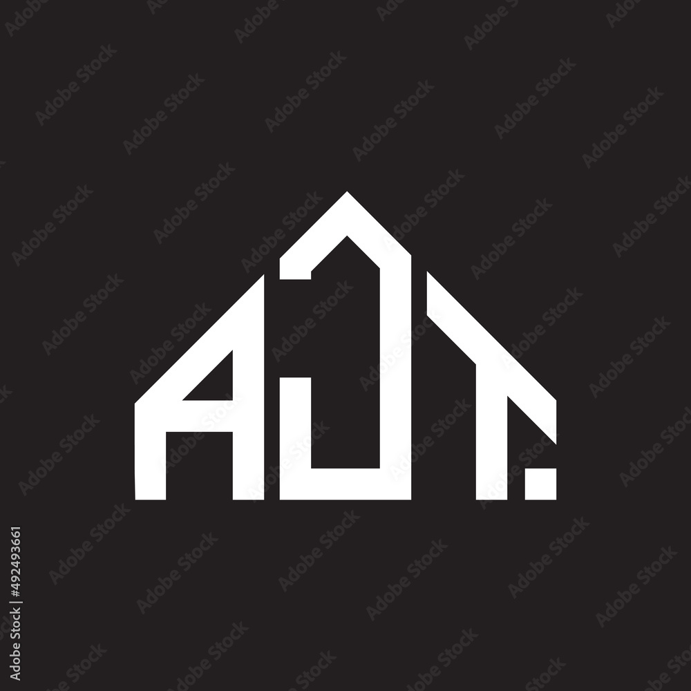 AJT letter logo design. AJT monogram initials letter logo concept. AJT letter design in black background. AJT letter logo design. AJT monogram initials letter logo concept. AJT letter design in black background.