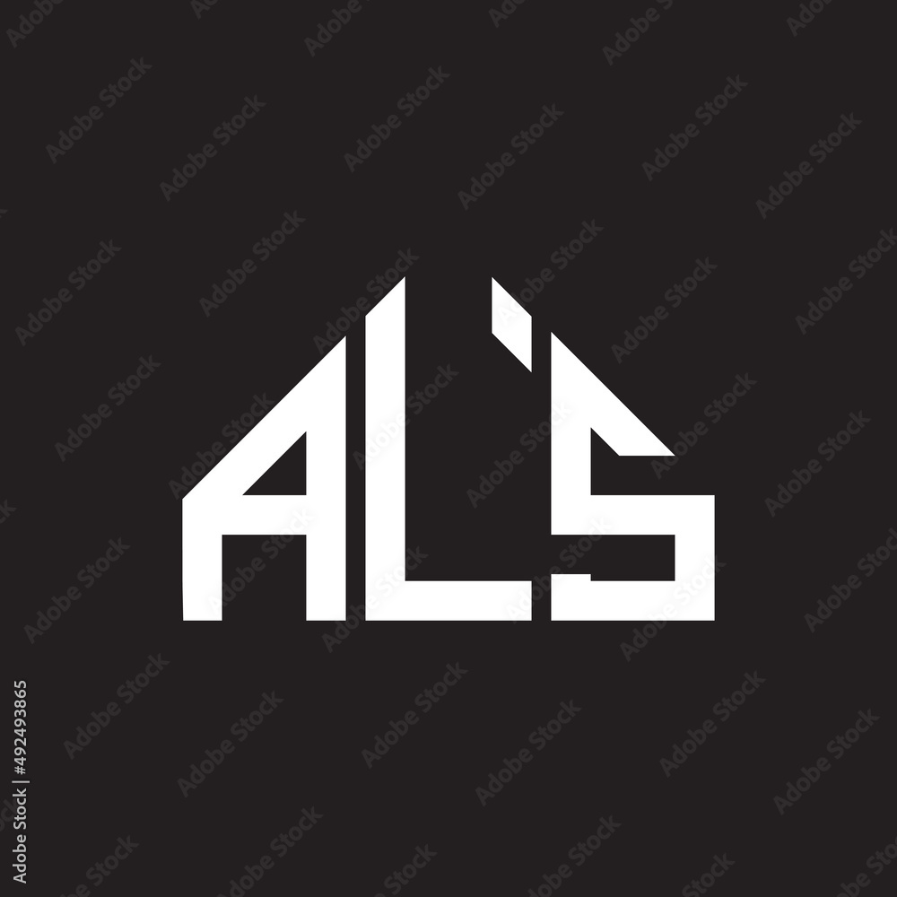 ALS letter logo design. ALS monogram initials letter logo concept. ALS letter design in black background. ALS letter logo design. ALS monogram initials letter logo concept. ALS letter design in black background.