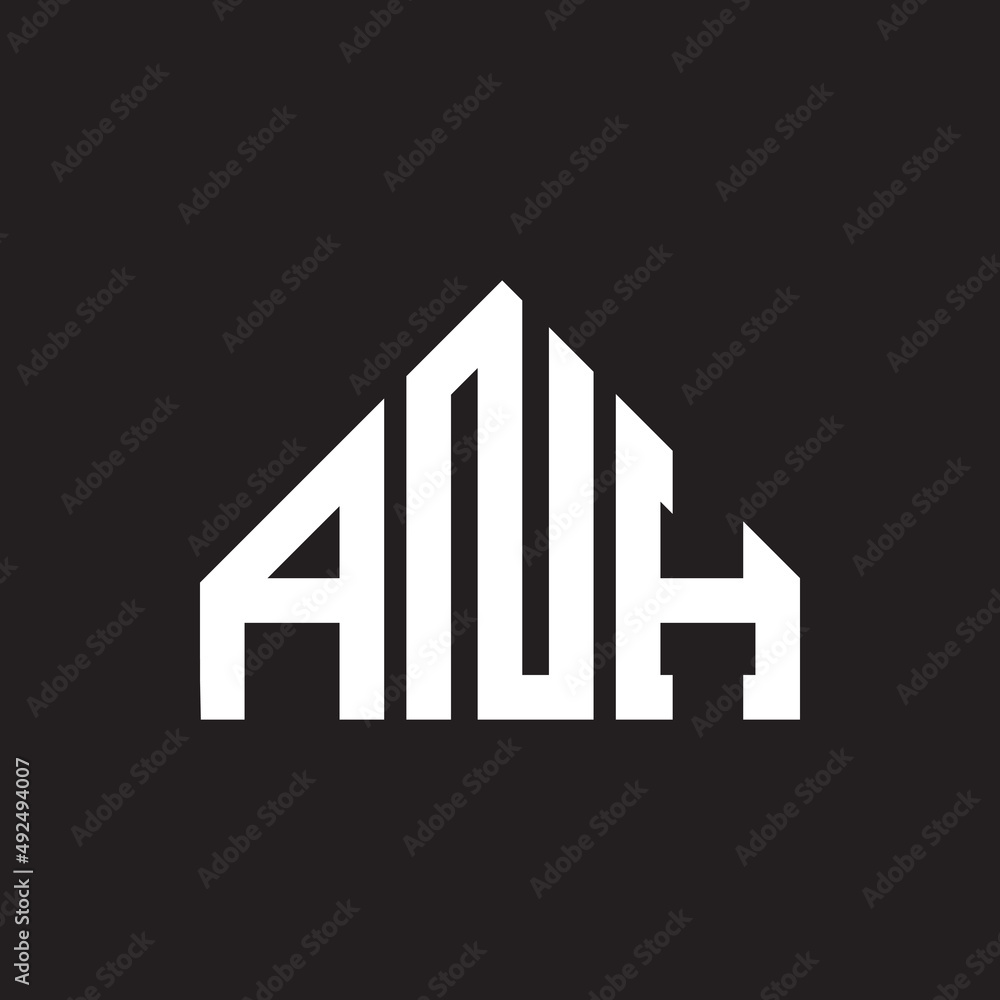 ANH letter logo design. ANH monogram initials letter logo concept. ANH letter design in black background. ANH letter logo design. ANH monogram initials letter logo concept. ANH letter design in black background.