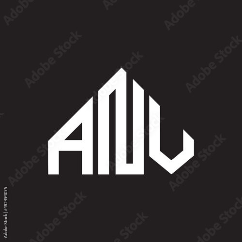 Free Download ANV letter logo design. ANV monogram initials letter logo concept. ANV letter design in black background. - GFXLoad
